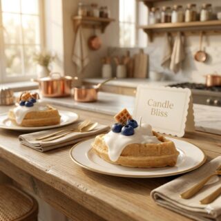 Breakfast serinity with waffels