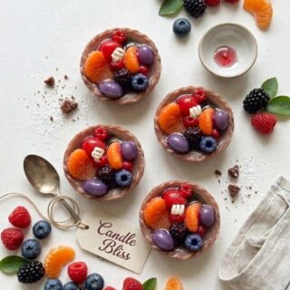 Glazed fruit tart candle