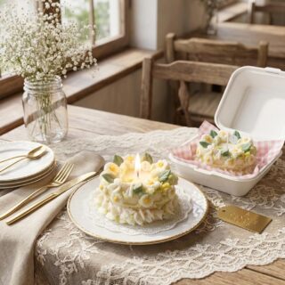 Daisy theme bento cake candle