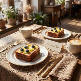 Blueberry butter french bread candle