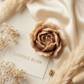 cabbage rose large candle