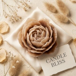 cabbage rose medium candle