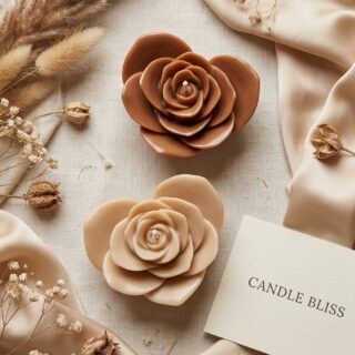 Succulent heart candle