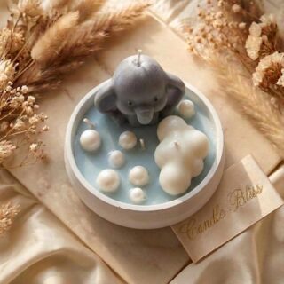 Ele Candle bowl - baby shower edition