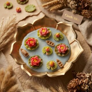 Lotus pond Candle urli - design3