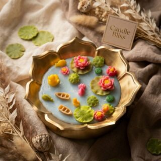 Lotus pond Candle urli - design1