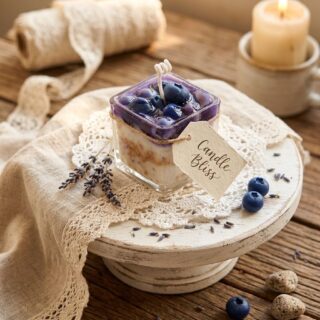 Blueberry cheescake shots candle