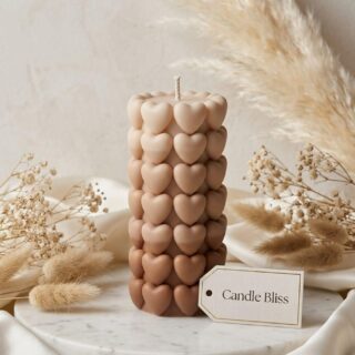 Heart pillar candle mold