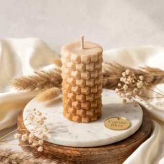 Hexagon pillar candle