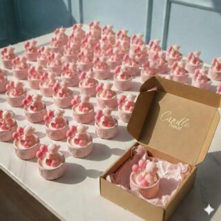 Teddy bowl with ballons candle bowl- birthday bulk order - pack of 10