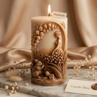 Nature walk - adorable floral candle mold
