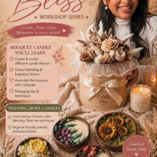 Mumbai Candle Making masterclass - 16 may (floral bouquet and wedding bowl )