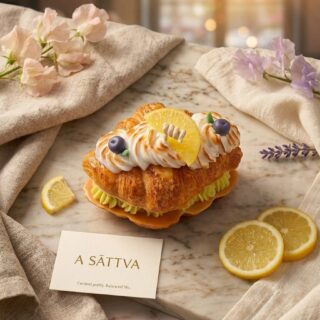 Croissant lemon sandwich candle