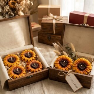 Heart full of sunflower bliss -candle bulk order - pack of 10
