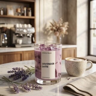Lavender Latte Candle - medium size