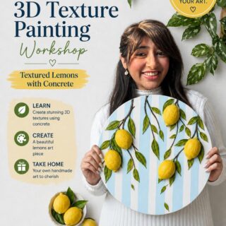 Lemon textured canvas - online class with kit