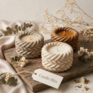 Braided new style tealight holder mold