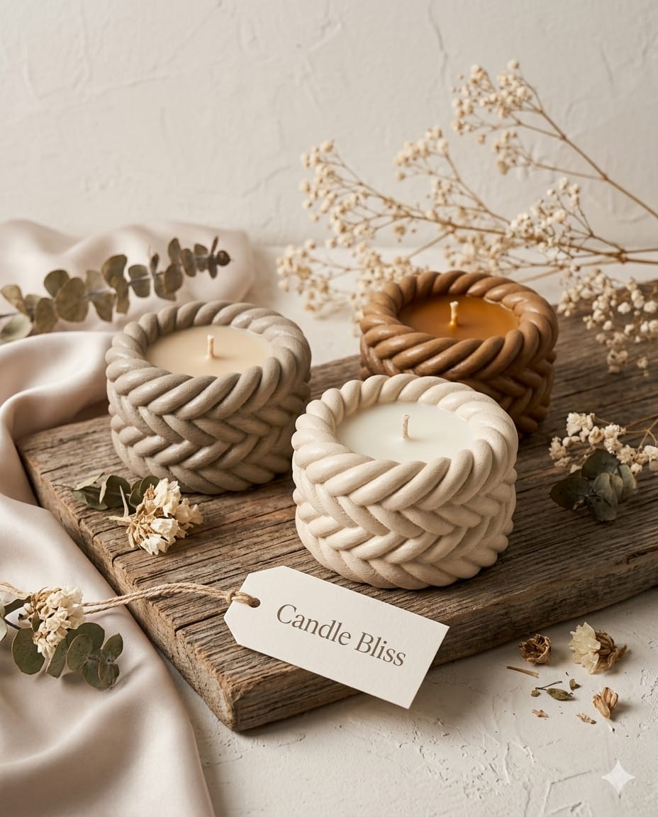 Braided new style tealight holder mold