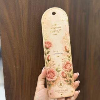 flower cabdle card - rose motif - pack of 50