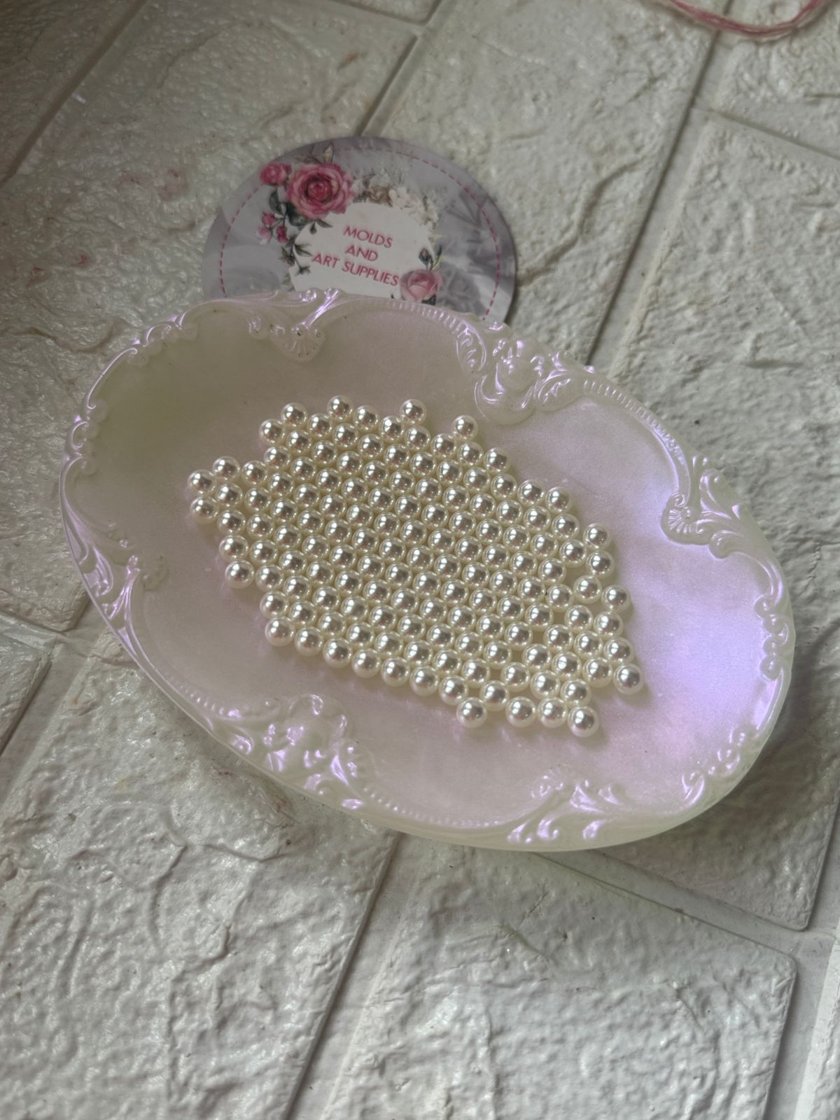 Premium double coated pearls - size 4 - 100 grms pack