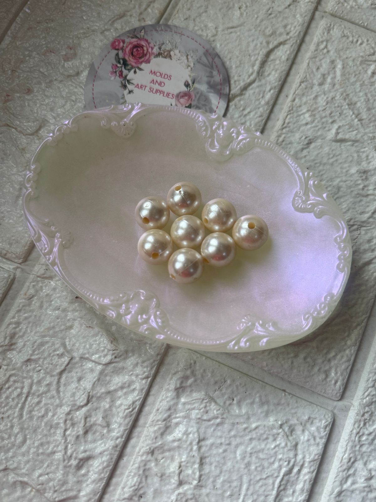 Premium double coated pearls - size 7 - 100 grms pack