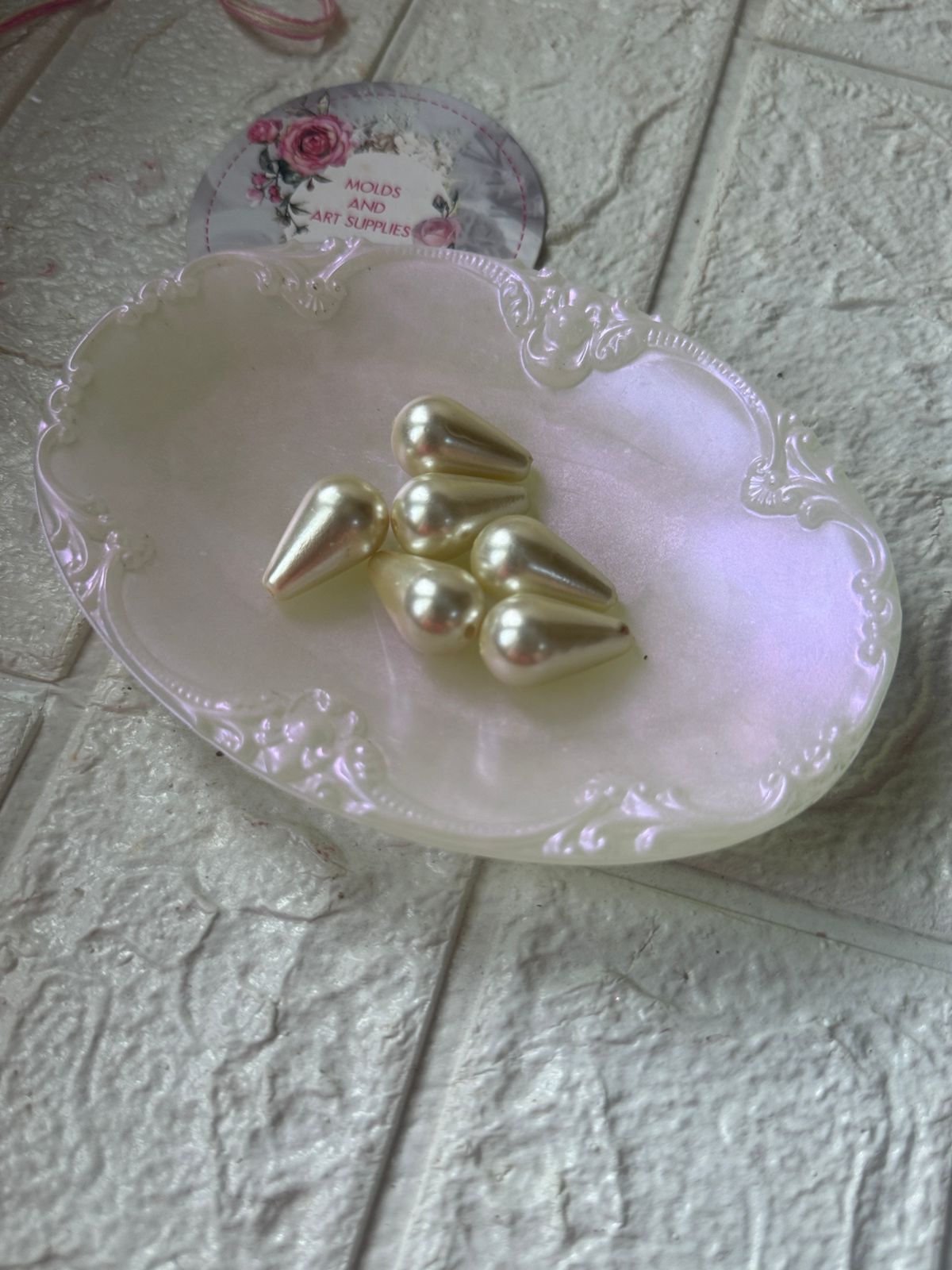Premium double coated pearls - size 10 - 100 grms pack - drop shape