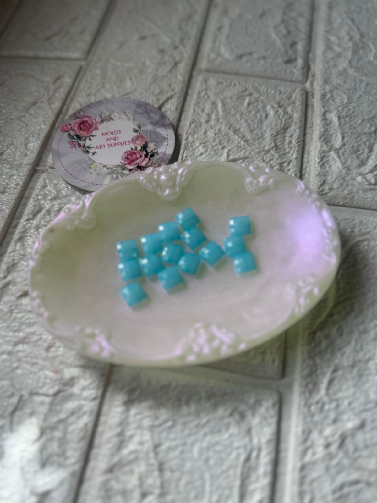 Faceted Bead - blue - 50 grms