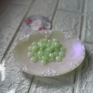 faceted bead- teal - 50 grms