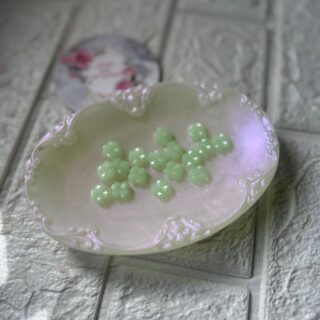Teal bead - clover style - 50 grms