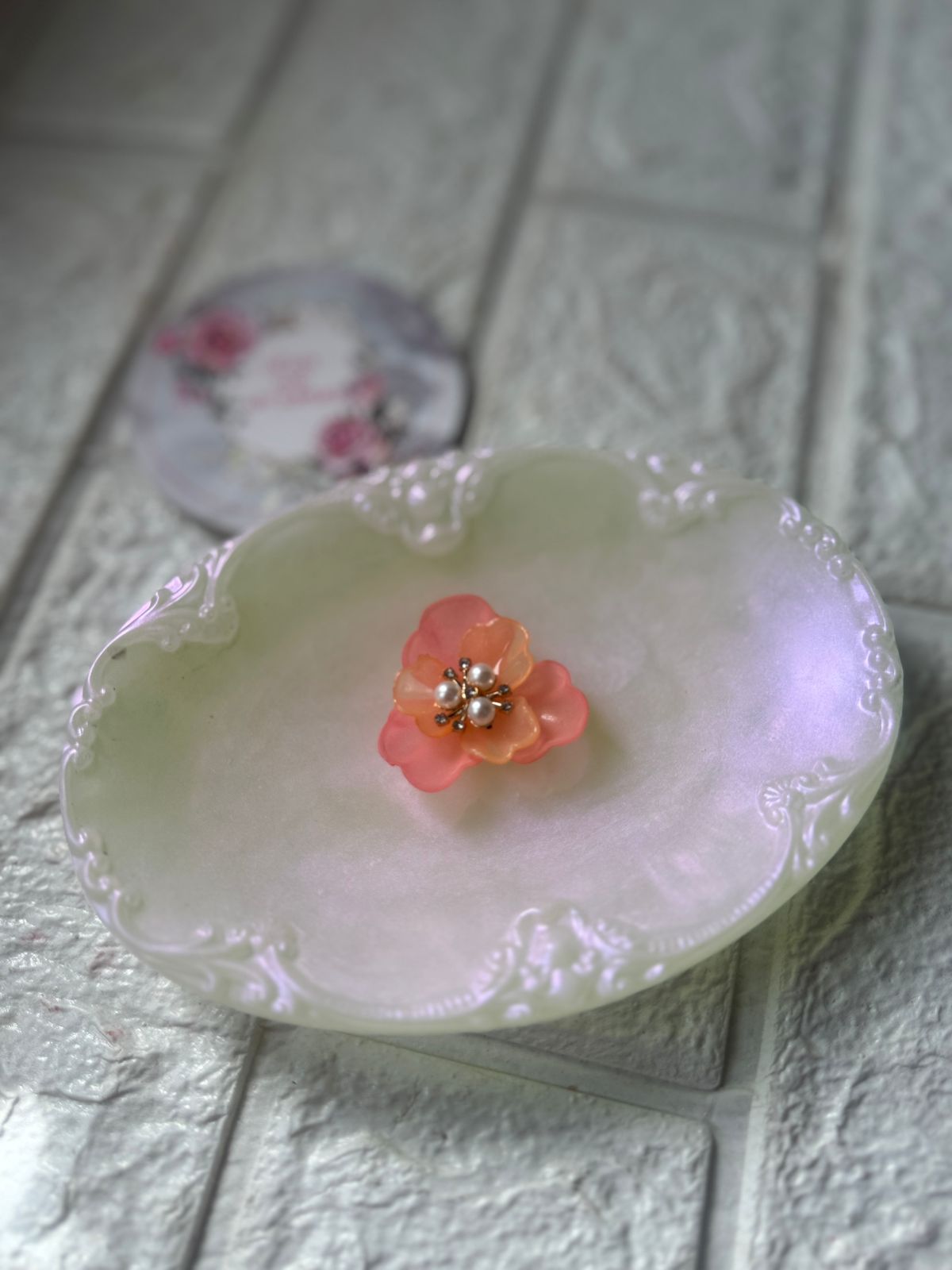 Dual layer Pretty florals - Pack of 6 - peach and pink