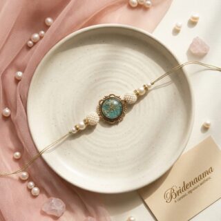 queens anne lace resin rakhi