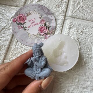 Krishna - fluet playing mudra mold flat lay