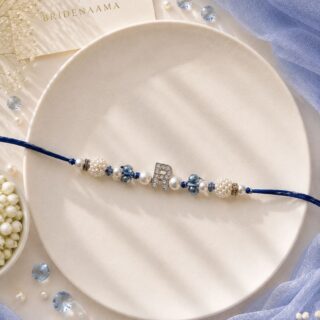 R crystal monogram rakhi