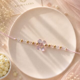 Crystal flower rakhi