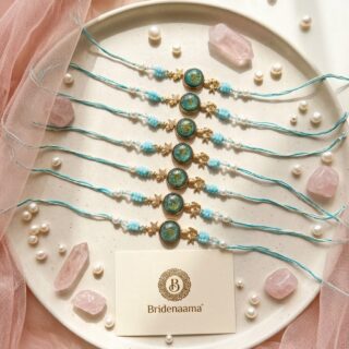 Queens anne lace - crystal beading rakhi