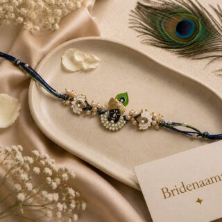 Shrinathji - white lotus rakhi