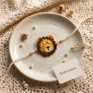 Crochet kids lion theme rakhi