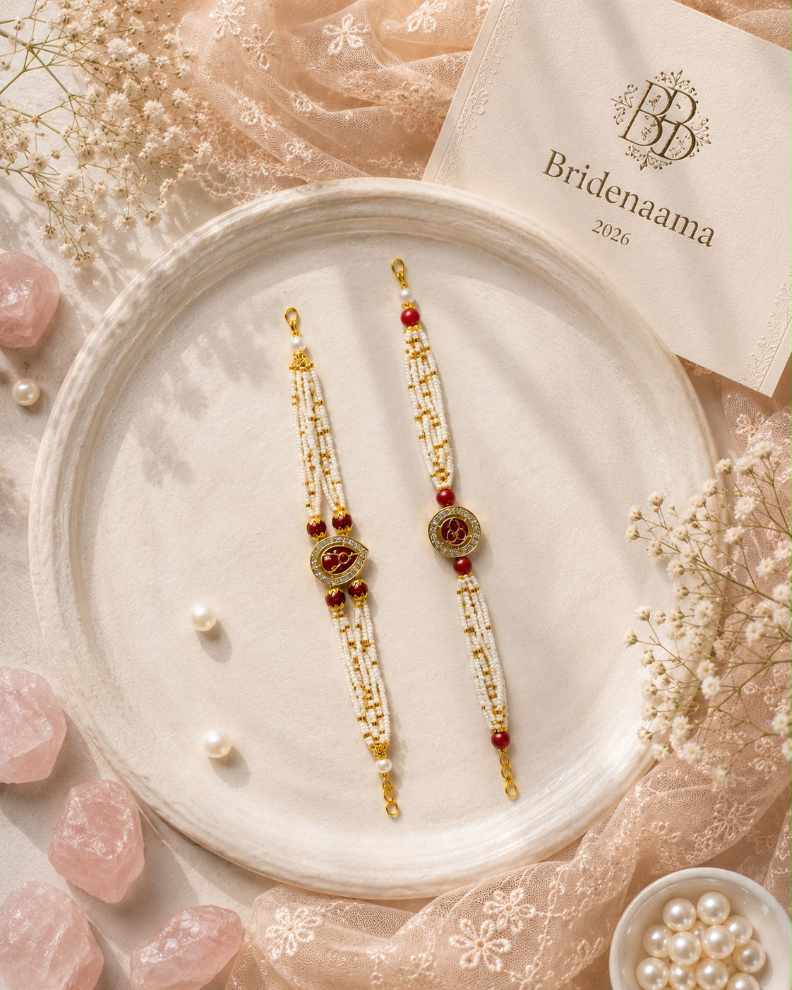 Kundan Allora rakhi pair