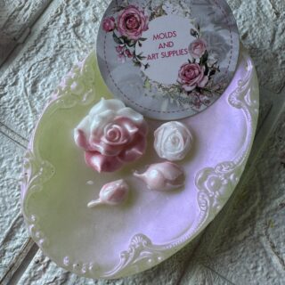Rose bombo with buds mold