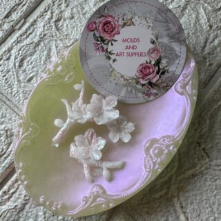 Cherry blossom flat lay bunch mold