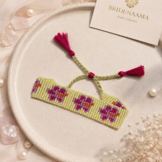 Beaded flower band lumbi /friendshipband