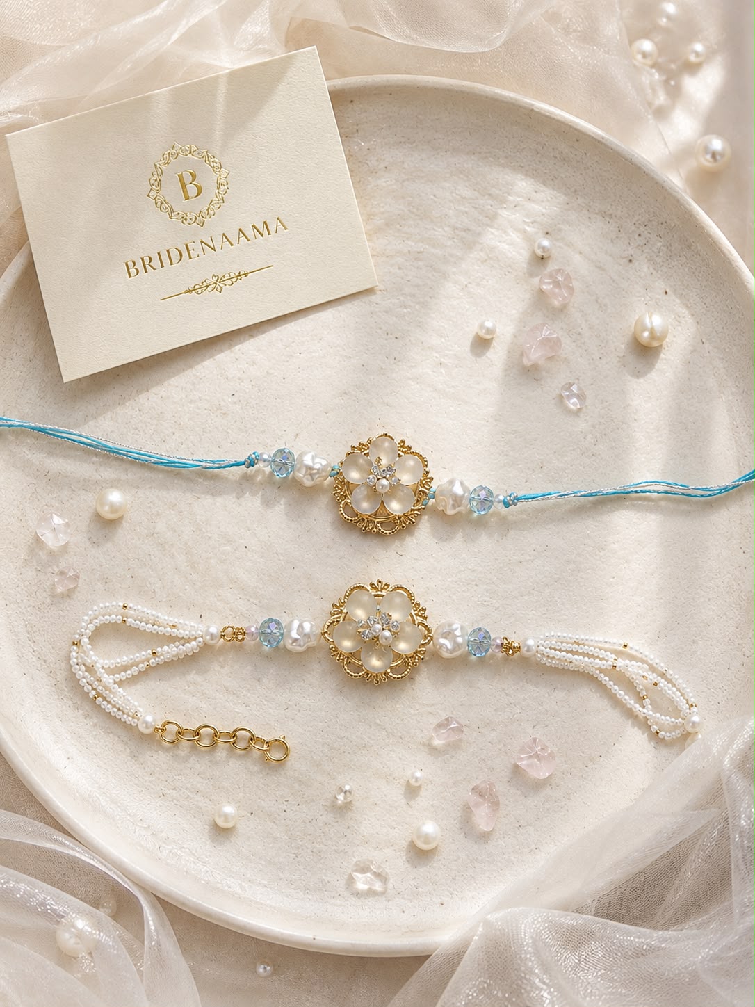 AURA bliss rakhi pair - bracelet style lumbi and rakhi - Image 3