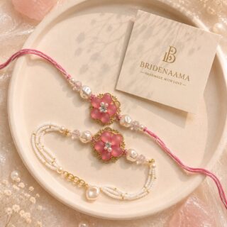 AURA bliss rakhi pair - bracelet style lumbi and rakhi