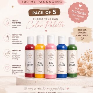 Premium candle gel colors - pack of 5 - 100 ml each
