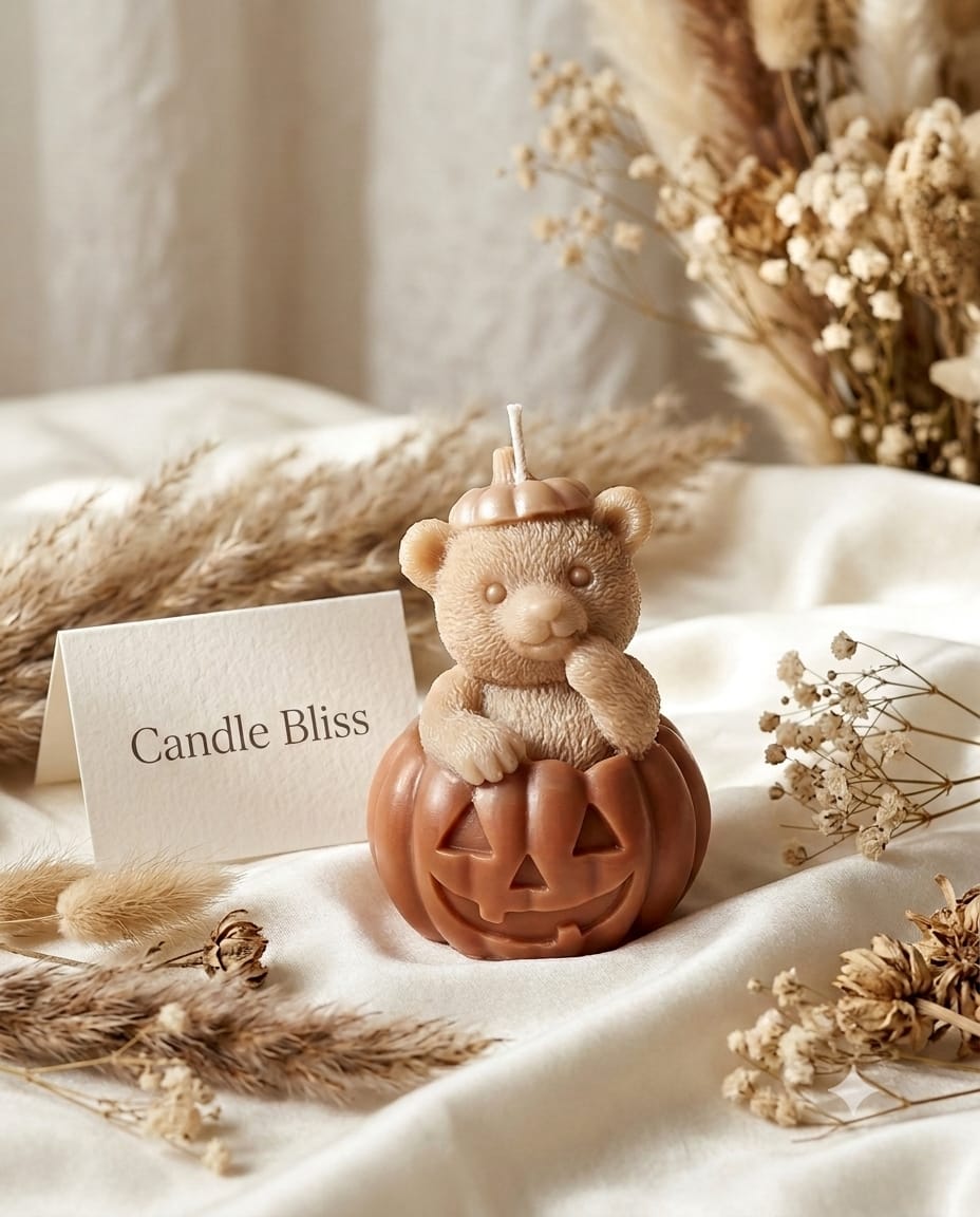 Teddy in a pumpkin mold - halloween edit