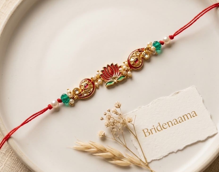 Lotus aura paisely hues rakhi - Image 2