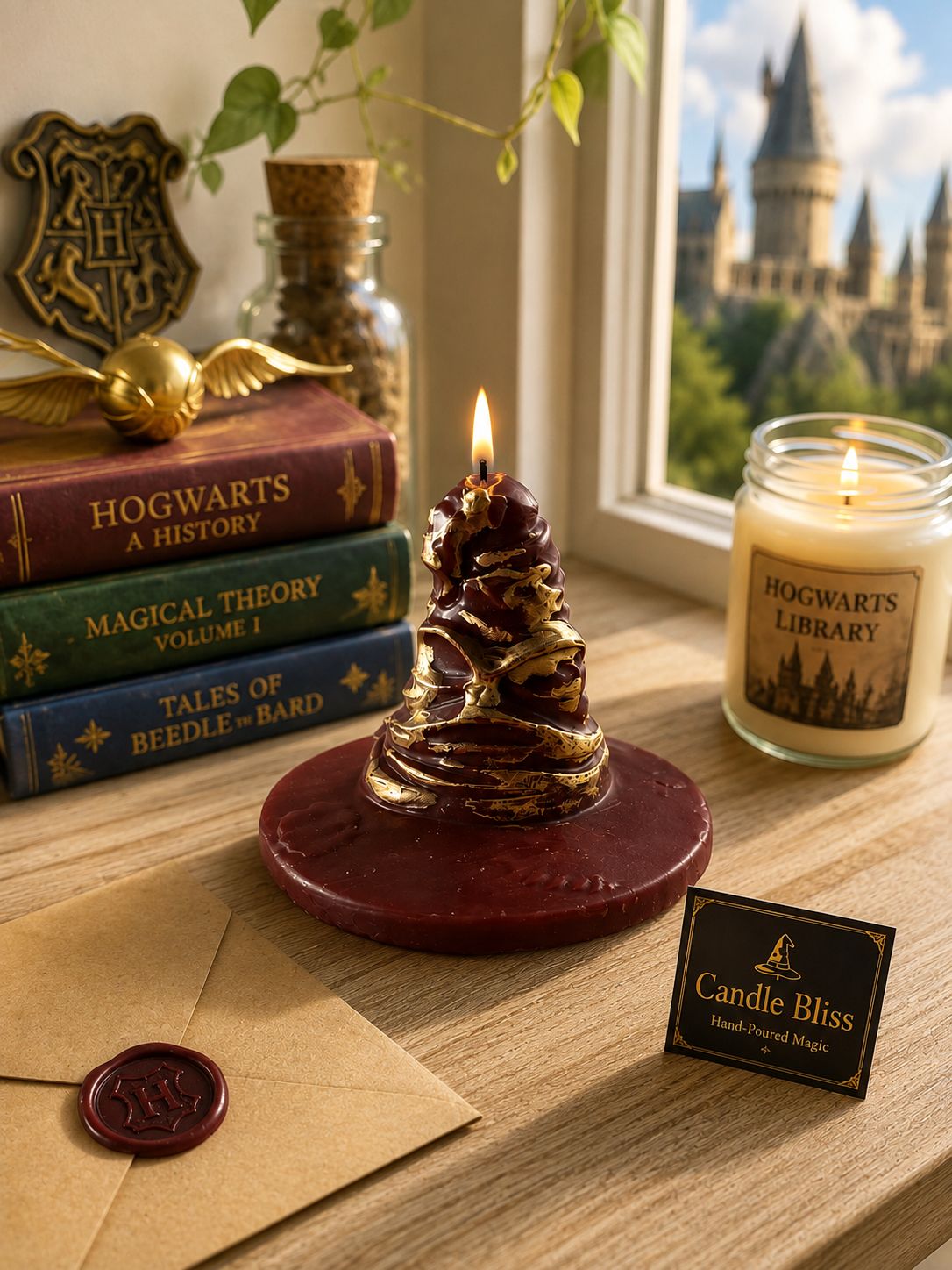 Sorting Hat - harry potter theme candle - Image 2