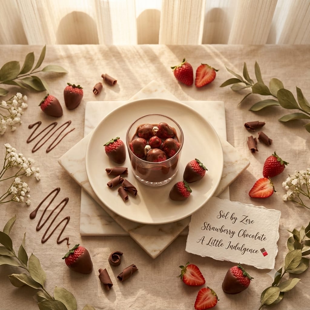 Chocolate covered strawberries candle jar - Image 2
