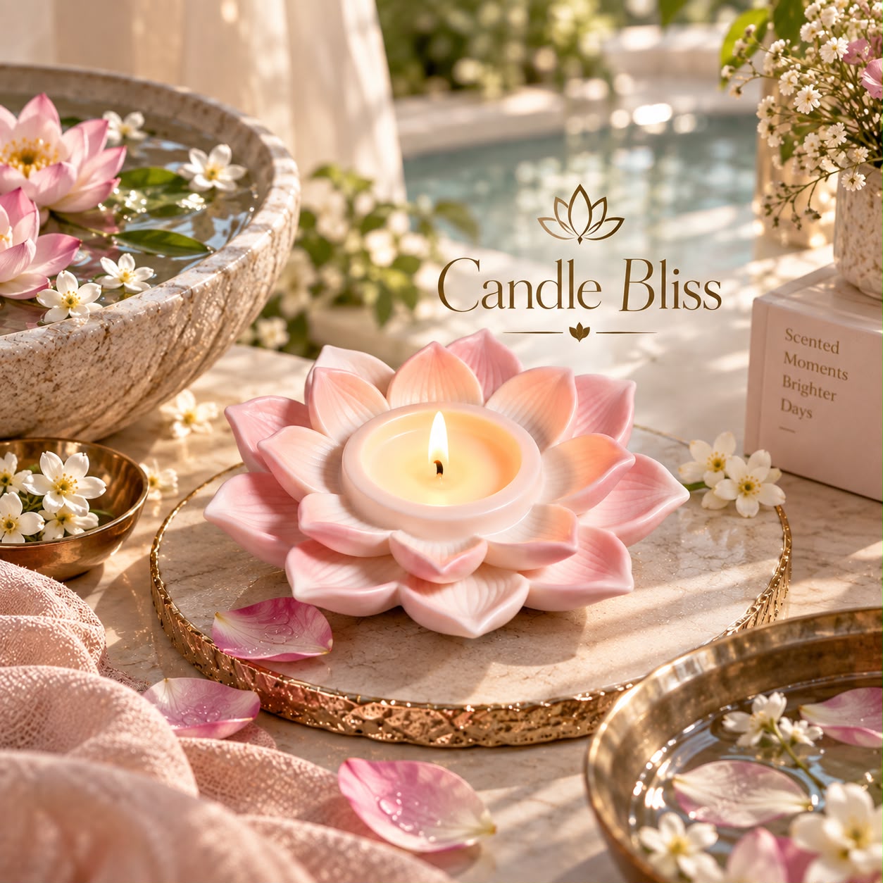 Lotus serenity tealight holder