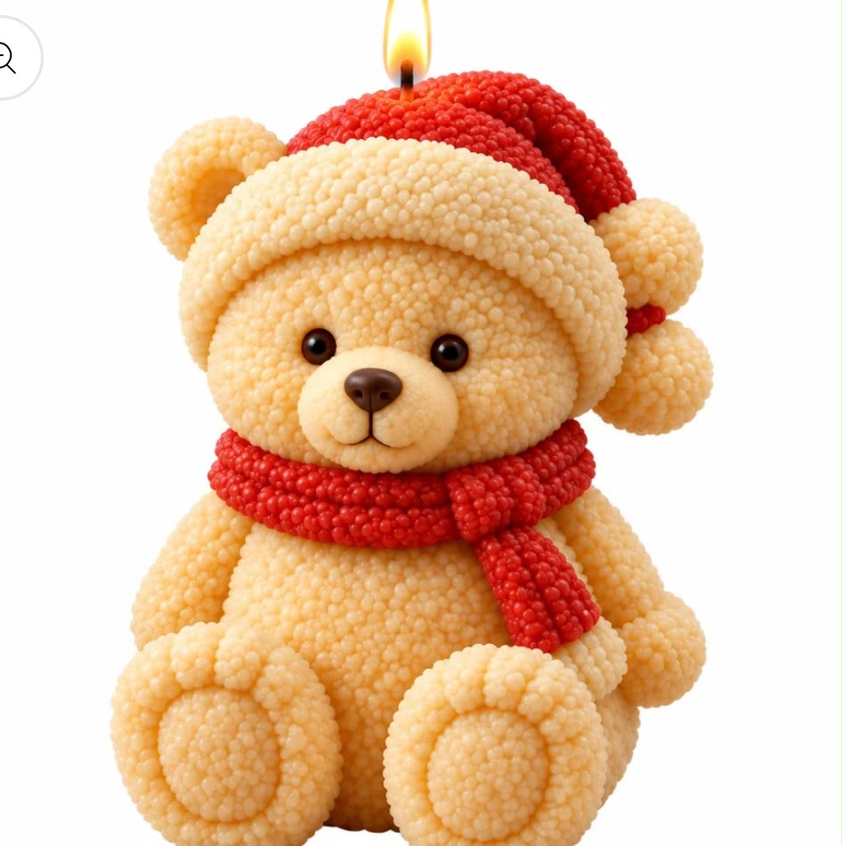 Christmas Teddy mold with scraf